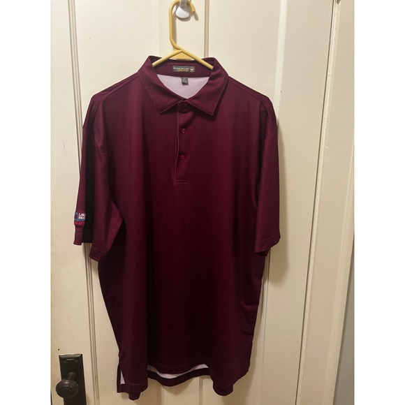 Peter Millar Other - Peter Millar Summer Comfort Mens Large Maroon Micro Check Performance Polo Shirt